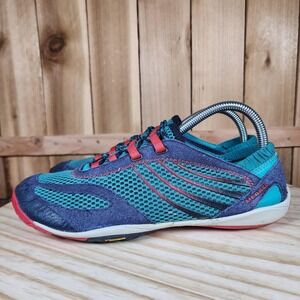 Merrell Pace Glove Shoes‎ Womens 8.5 Blue Vibram Mesh Sneakers Barefoot Running